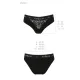 Трусики с широкой резинкой и кружевом Passion PS001 PANTIES M, черные