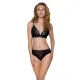 Трусики с широкой резинкой и кружевом Passion PS001 PANTIES S, черные