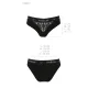 Трусики с широкой резинкой и кружевом Passion PS001 PANTIES S, черные