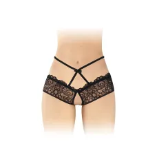 Трусики з відкритим доступом Fashion Secret Celia Black, лямки на талії