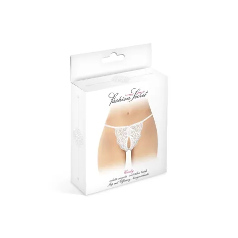 Трусики с открытым вырезом Fashion Secret Cindy White, кружево с бантиком