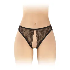 Трусики з відкритим доступом Fashion Secret Victoria Black, мереживо