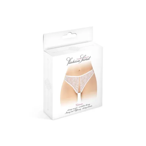 Трусики с открытым вырезом Fashion Secret Victoria White, кружево