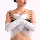 Вінілові мітенки Art of Sex - Lerona, розмір S, колір білий