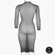 Жіноча довга сукня з сітчастою структурою та коміром-гольф - Le Désir Long Dress Fishnet, чорна