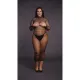 Жіноча довга сукня з сітчастою структурою та коміром-гольф - Le Désir Long Dress Fishnet, чорна