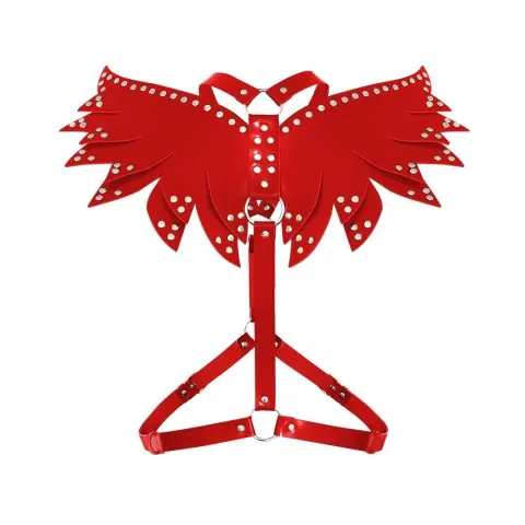 Женская портупея Art of Sex — Wings, красная, размеры L–2XL, экокожа