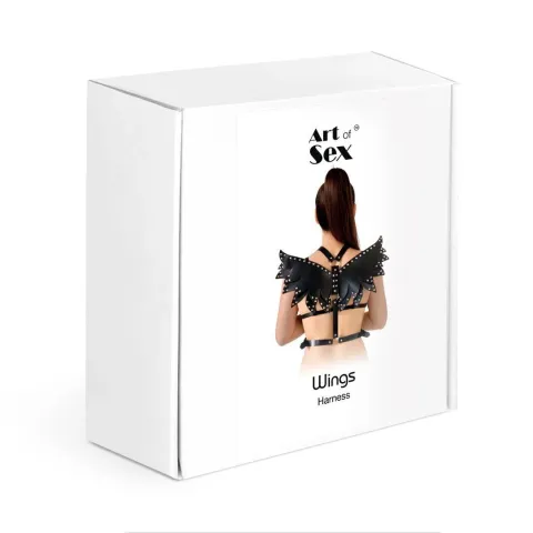 Женская портупея Art of Sex — Wings, красная, размеры L–2XL, экокожа