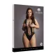 Женский боди из контрастной сетки — Le Désir Contrast Fence Net Teddy Queen Size, черный