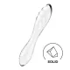 Двусторонний стеклянный дилдо Satisfyer Dazzling Crystal 1 Transparent, очень прочный, без стопора