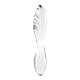 Двусторонний стеклянный дилдо Satisfyer Dazzling Crystal 1 Transparent, очень прочный, без стопора