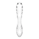 Двусторонний стеклянный дилдо Satisfyer Dazzling Crystal 1 Transparent, очень прочный, без стопора