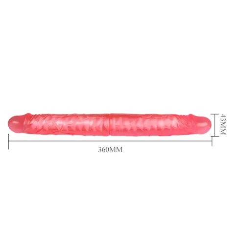 Двосторонній фалоімітатор - Double Dong Pink, 14