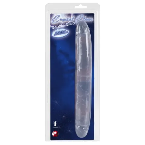 Двусторонний фаллоимитатор — Crystal Clear Double Dildo
