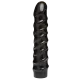Дилдо Doc Johnson CodeBlack - 8 Inch Raging Vac-U-Lock із стимулювальним рельєфом, діаметр 3,8 см