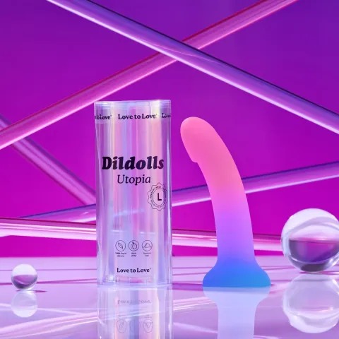 Дилдо с цветным градиентом Love To Love DILDOLLS — UTOPIA L, ультрамягкий