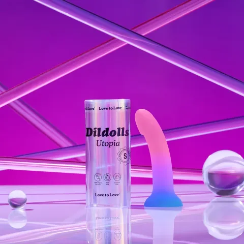 Дилдо с цветным градиентом Love To Love DILDOLLS — UTOPIA S, ультрамягкий