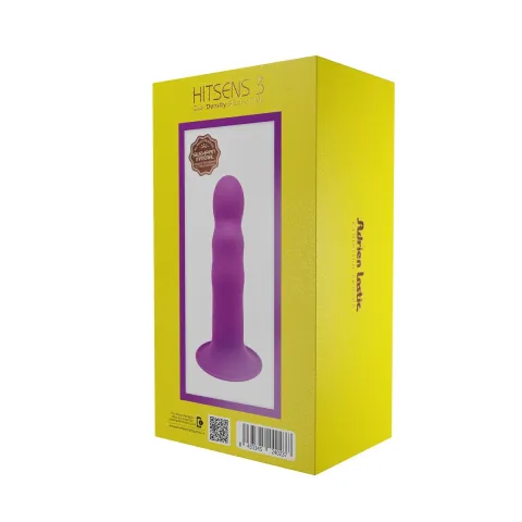 Дилдо с присоской Adrien Lastic Hitsens 3 Purple, отлично подходит для страпона, диаметр 4,1 см, длина 18,2 см