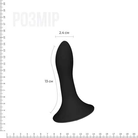 Дилдо с присоской Adrien Lastic Hitsens 5 Black, отлично подходит для страпона, диаметр 2,4 см, длина 13 см