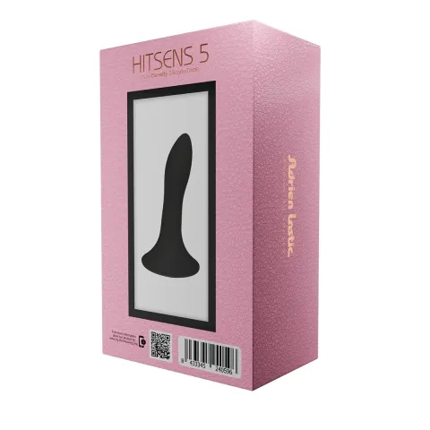 Дилдо с присоской Adrien Lastic Hitsens 5 Black, отлично подходит для страпона, диаметр 2,4 см, длина 13 см