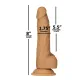 Фаллоимитатор ADDICTION Dual Density Silicone Dildo Caramel 8″, присоска, диаметр 4,3 см, виброшарик