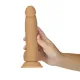 Фаллоимитатор ADDICTION Dual Density Silicone Dildo Caramel 8″, присоска, диаметр 4,3 см, виброшарик