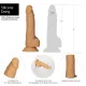 Фаллоимитатор ADDICTION Dual Density Silicone Dildo Caramel 8″, присоска, диаметр 4,3 см, виброшарик