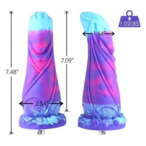 Фалоімітатор для секс-машин Hismith 7.48″ Silicone Dildo HSA139 Monster Series, система KlicLok