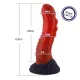 Фаллоимитатор для секс-машин Hismith 8,35″ Curved Silicone Dildo Red Monster Series, система KlicLok