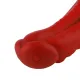 Фаллоимитатор для секс-машин Hismith 8,35″ Curved Silicone Dildo Red Monster Series, система KlicLok