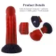 Фаллоимитатор для секс-машин Hismith 8,35″ Curved Silicone Dildo Red Monster Series, система KlicLok