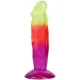 Фалоімітатор Doc Johnson Crystal Jellies - 6.5 Inch Classic Dong - Rainbow