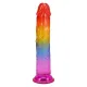 Фалоімітатор Doc Johnson Crystal Jellies - 7 Inch Сlassic Dong - Rainbow