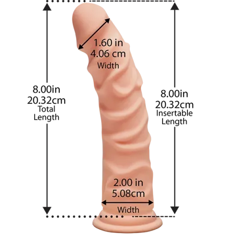 Фалоімітатор Doc Johnson The D - Ragin D - 8 Inch Without Balls - ULTRASKYN, діаметр 5,1 см