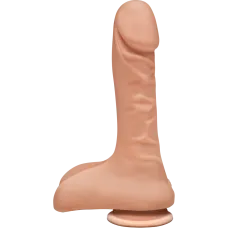Фалоімітатор Doc Johnson The D - Super D - 9 Inch With Balls - ULTRASKYN, діаметр 5,1 см