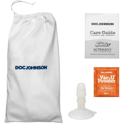 Фаллоимитатор Doc Johnson The Realistic Cock ULTRASKYN — 6 дюймов с яичками, цвет «Карамель»