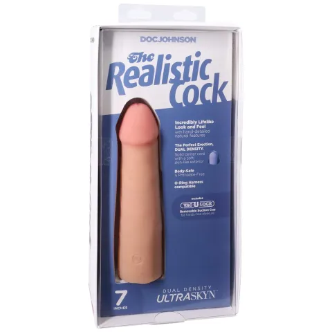 Фалоімітатор Doc Johnson The Realistic Cock ULTRASKYN - 7 Inch Vanilla