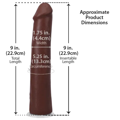Фалоімітатор Doc Johnson The Realistic Cock ULTRASKYN - 9 Inch Chocolate