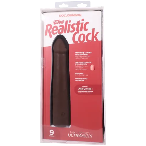 Фалоімітатор Doc Johnson The Realistic Cock ULTRASKYN - 9 Inch Chocolate