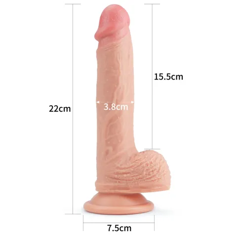 Фалоімітатор - Dual-Layered Silicone Cock 8.5
