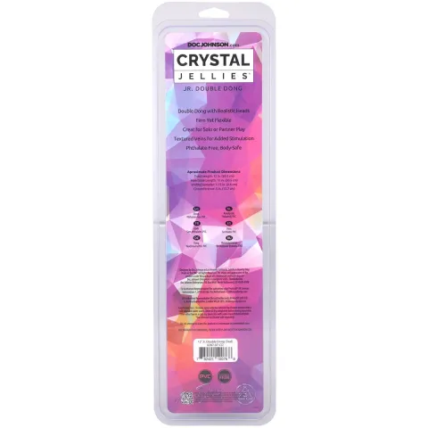 Фалоімітатор двосторонній Doc Johnson Crystal Jellies 12