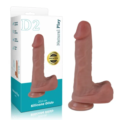 Фаллоимитатор — Erospace Natural Play Silicone Dildo D2, 20,6 см