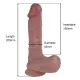 Фаллоимитатор — Erospace Natural Play Silicone Dildo D2, 20,6 см