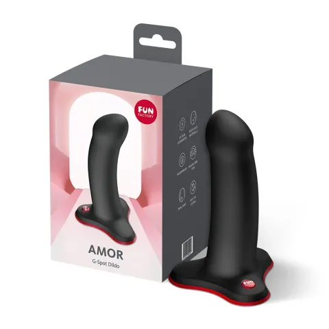 Фалоімітатор Fun Factory AMOR Black, довжина 14,6 см, діаметр 3,7 см, вигнутий