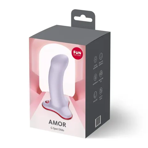 Фаллоимитатор Fun Factory AMOR Purple, длина 14,6 см, диаметр 3,7 см, изогнутый