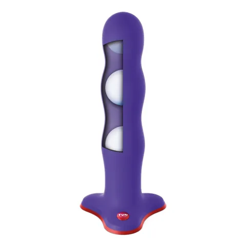 Фаллоимитатор Fun Factory BOUNCER, фиолетовый, шарики внутри, вибрация, диаметр 3,9 см