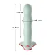 Фалоімітатор Fun Factory BOUNCER Light Green, кульки всередині, ефект вібрації, діаметр 3,9 см