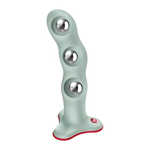 Фалоімітатор Fun Factory BOUNCER Light Green, кульки всередині, ефект вібрації, діаметр 3,9 см