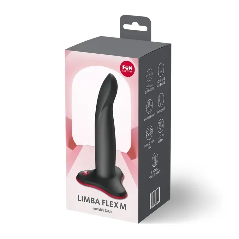Фаллоимитатор Fun Factory LIMBA FLEX M Black, гибкий, с эффектом памяти, подходит для точки G