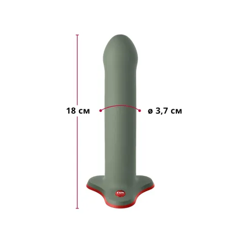 Фаллоимитатор Fun Factory MAGNUM, оливковый, очень гибкий, длина 18,3 см, диаметр 3,7 см